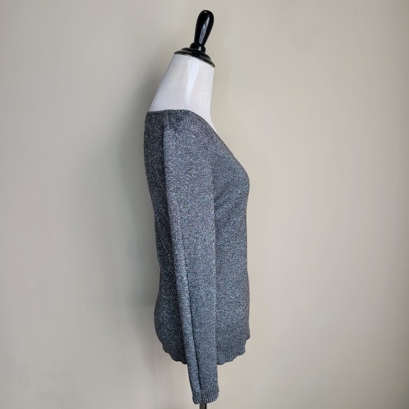 Madison gray and silver metallic sweater - Picture 3 of 7